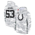 Odoa IN.Colts #53 CJ Allen Player Arctic Camo Salute to Service Hoodies Limited Game Stitched Jerseys
