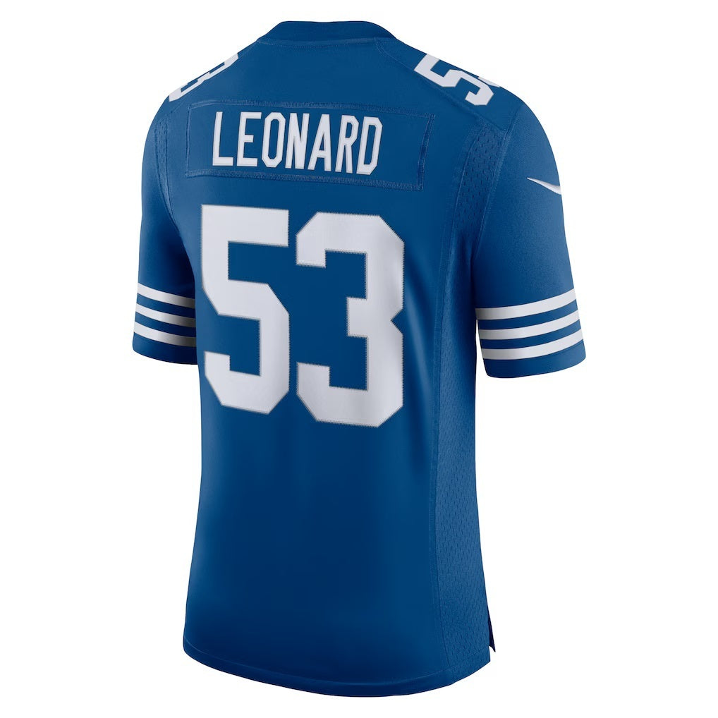 Odoa IN.Colts #53 Darius Leonard Royal Alternate Vapor Limited Stitched Jerseys