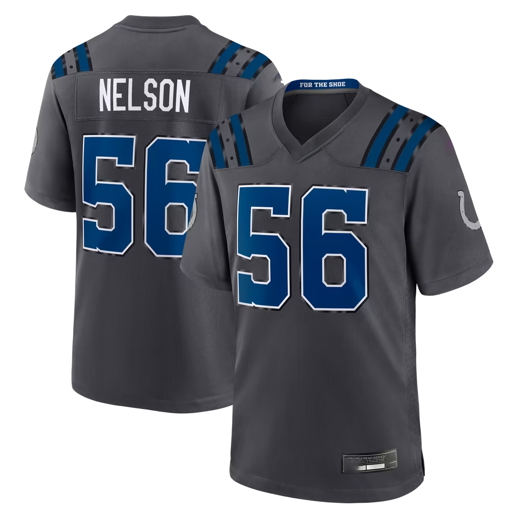 Odoa IN.Colts #56 Quenton Nelson Anthracite 2026 Rivalries Collection Game Stitched Jerseys