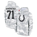 Odoa IN.Colts #71 Matt Goncalves Player Arctic Camo Salute to Service Hoodies Limited Game Stitched Jerseys