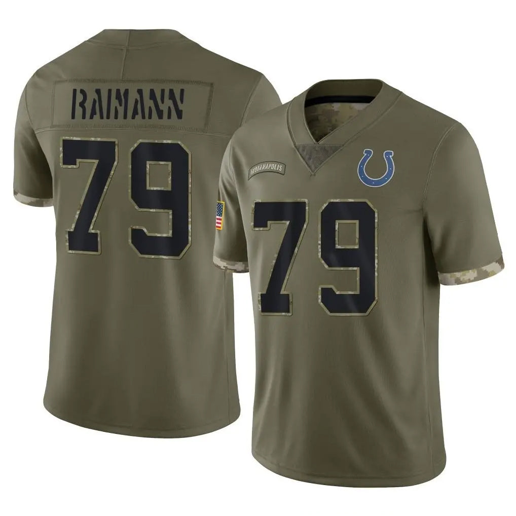 Odoa IN.Colts #79 Bernhard Raimann Player Olive Salute To Service Limited Stitched Jerseys