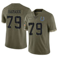 Odoa IN.Colts #79 Bernhard Raimann Player Olive Salute To Service Limited Stitched Jerseys