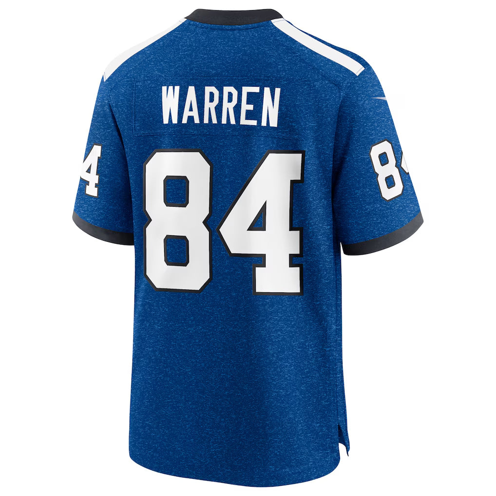 Odoa IN.Colts #84 Tyler Warren Player Alternate 2 Indiana Nights Royal Stitched Jerseys