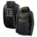Odoa J.Jaguars #12 Travis Hunter Player Black Salute to Service Hoodies Limited Game Stitched Jerseys