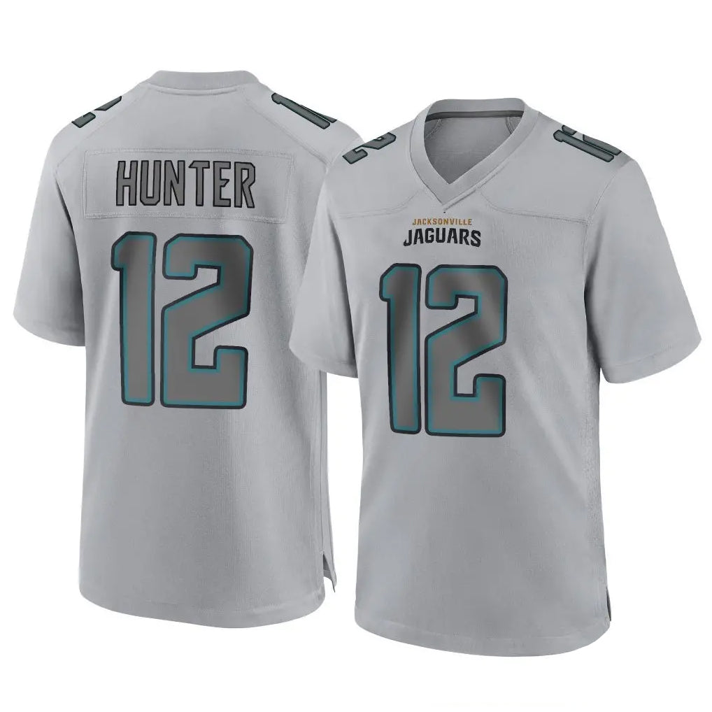 Odoa J.Jaguars #12 Travis Hunter Player Gray Atmosphere Fashion Home Game Stitched Jerseys