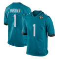 Odoa J.Jaguars #1 Montaric Brown Player Teal Home Game Stitched Jerseys