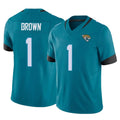 Odoa J.Jaguars #1 Montaric Brown Player Teal Vapor F.U.S.E. Limited Home Game Stitched Jerseys