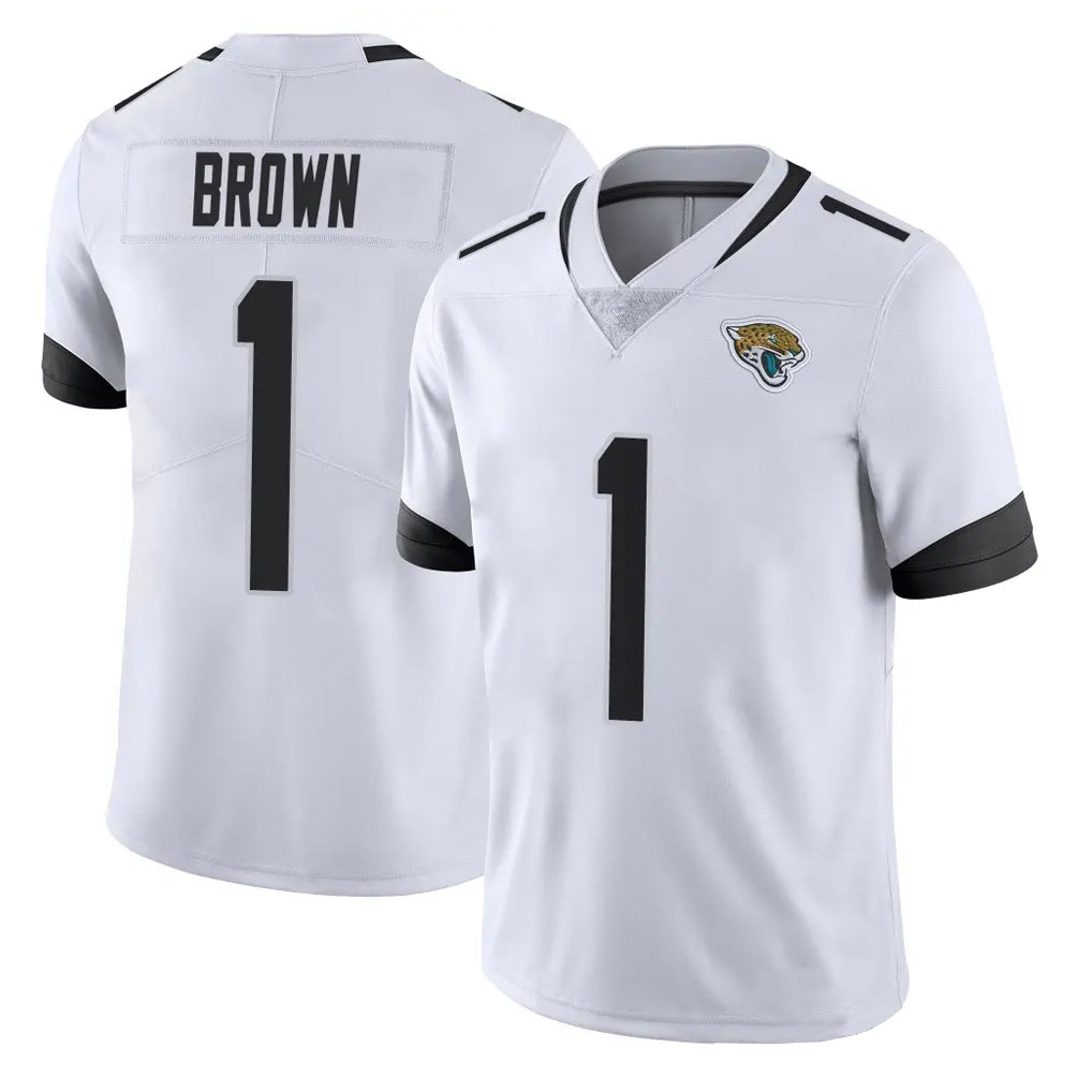 Odoa J.Jaguars #1 Montaric Brown Player White Vapor Untouchable Limited Home Game Stitched Jerseys