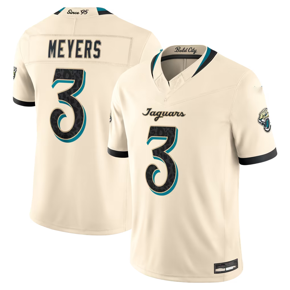 Odoa J.Jaguars #3 Jakobi Meyers Natural 2026 Rivalries Collection Limited Stitched Jerseys