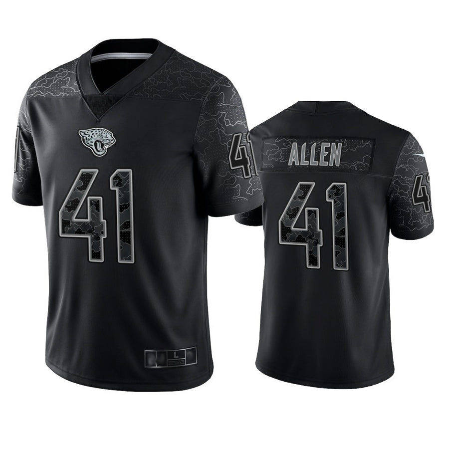 Odoa J.Jaguars #41 Josh Hines-Allen Player Black RFLCTV Limited Football Jerseys