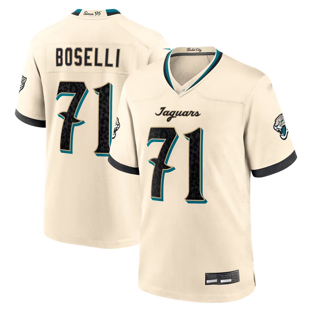 Odoa J.Jaguars #71 Tony Boselli Natural 2026 Rivalries Collection Game Stitched Jerseys