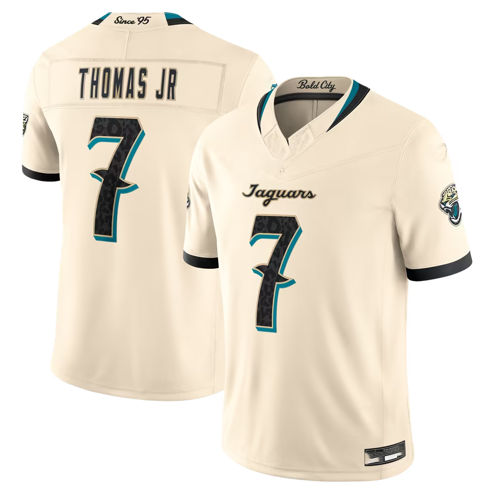 Odoa J.Jaguars #7 Brian Thomas Jr. Natural 2026 Rivalries Collection Limited Stitched Jerseys