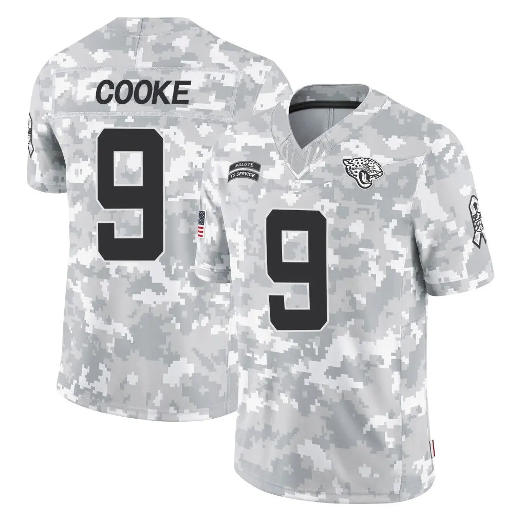 Odoa J.Jaguars #9 Logan Cooke Player Arctic Camo Salute To Service Limited Game Stitched Jerseys