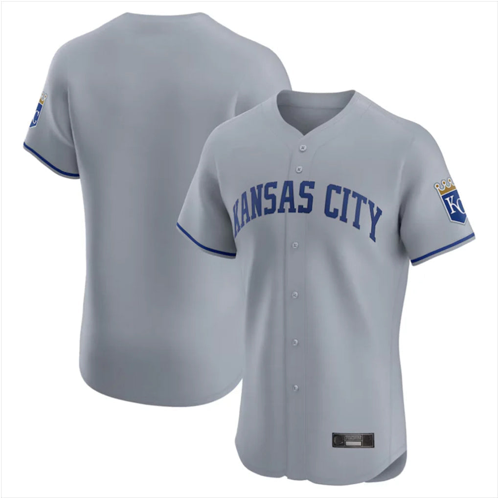 Odoa KC.Royals Gray Limited Elite Home Blank Player Stitched Jerseys