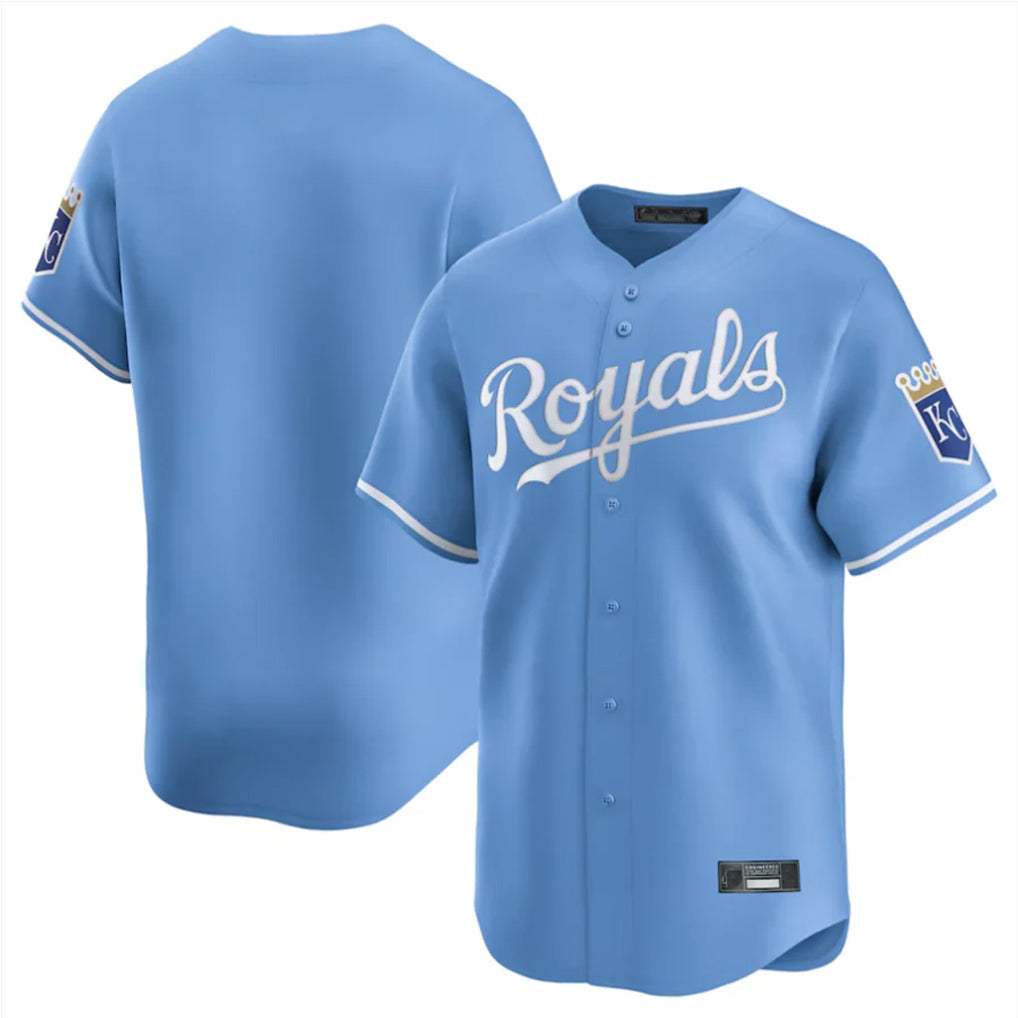 Odoa KC.Royals Light Blue Alt Limited Home Blank Player Stitched Jerseys