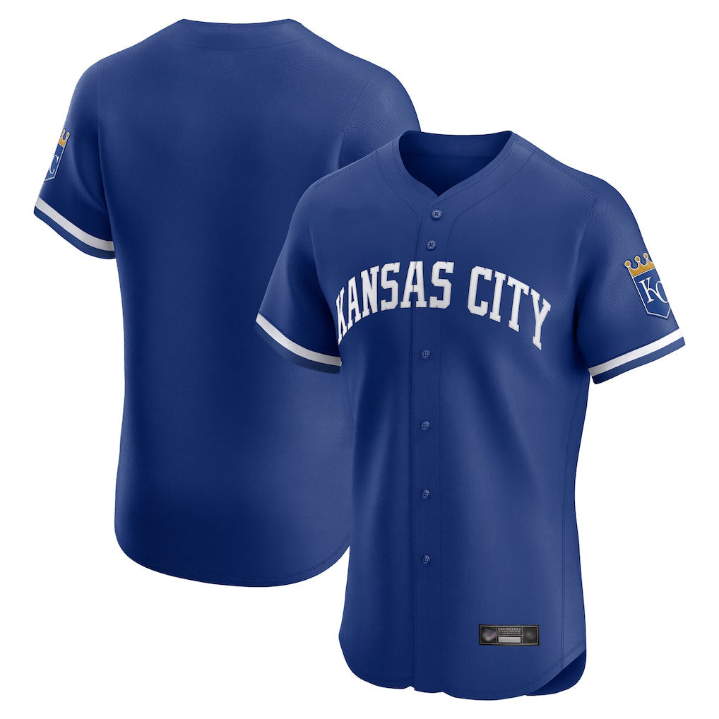 Odoa KC.Royals Royal Limited Elite Home Blank Player Stitched Jerseys