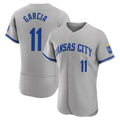 Odoa KC.Royals #11 Maikel Garcia Player Gray Limited Elite Home Game Stitched Jerseys