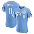 Odoa KC.Royals #11 Maikel Garcia Player Light Blue Alt Limited Elite Home Stitched Jerseys