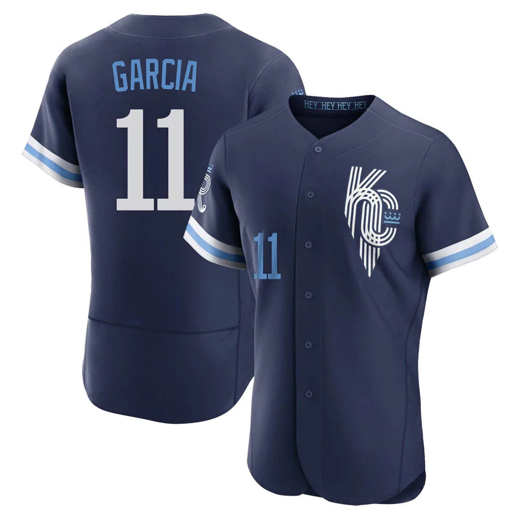 Odoa KC.Royals #11 Maikel Garcia Player Navy City Connect Limited Elite Home Stitched Jerseys
