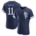 Odoa KC.Royals #11 Maikel Garcia Player Navy City Connect Limited Elite Home Stitched Jerseys