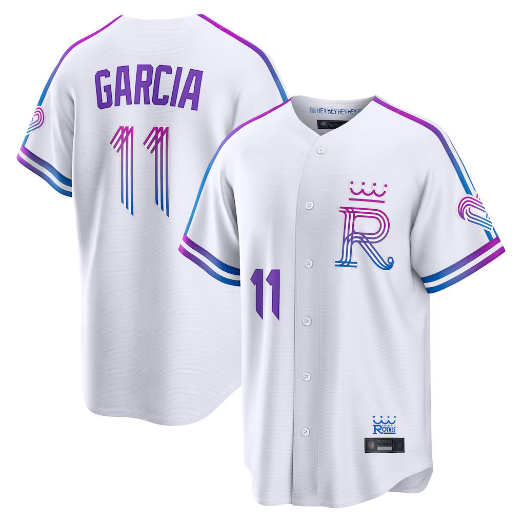 Odoa KC.Royals #11 Maikel Garcia Player White 2026 City Connect Limited Home Stitched Jerseys