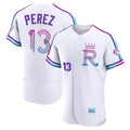 Odoa KC.Royals #13 Salvador Perez Player White 2026 City Connect Limited Elite Home Stitched Jerseys