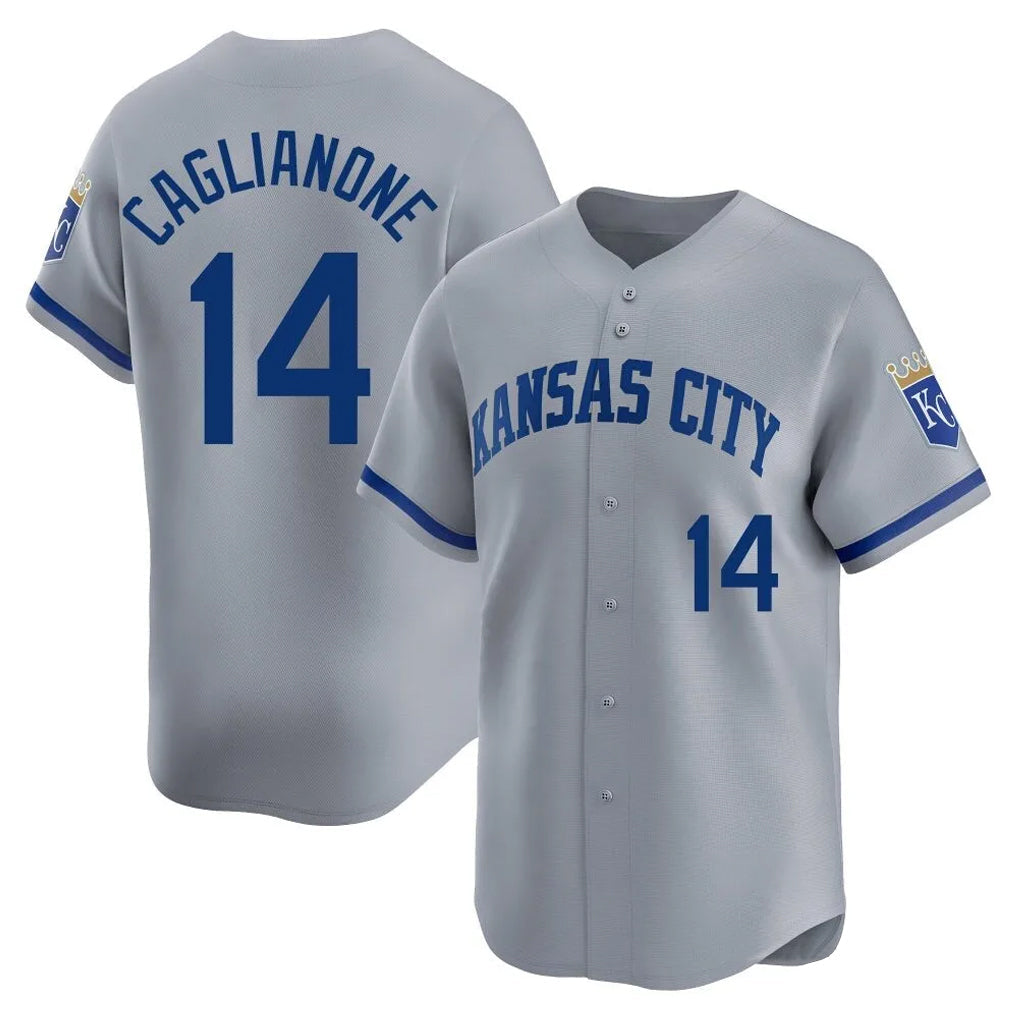 Odoa KC.Royals #14 Jac Caglianone Player Gray Limited Home Stitched Jerseys