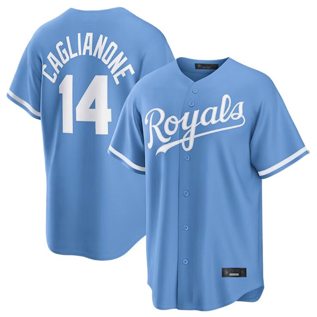 Odoa KC.Royals #14 Jac Caglianone Player Light Blue Home Game Stitched Jerseys