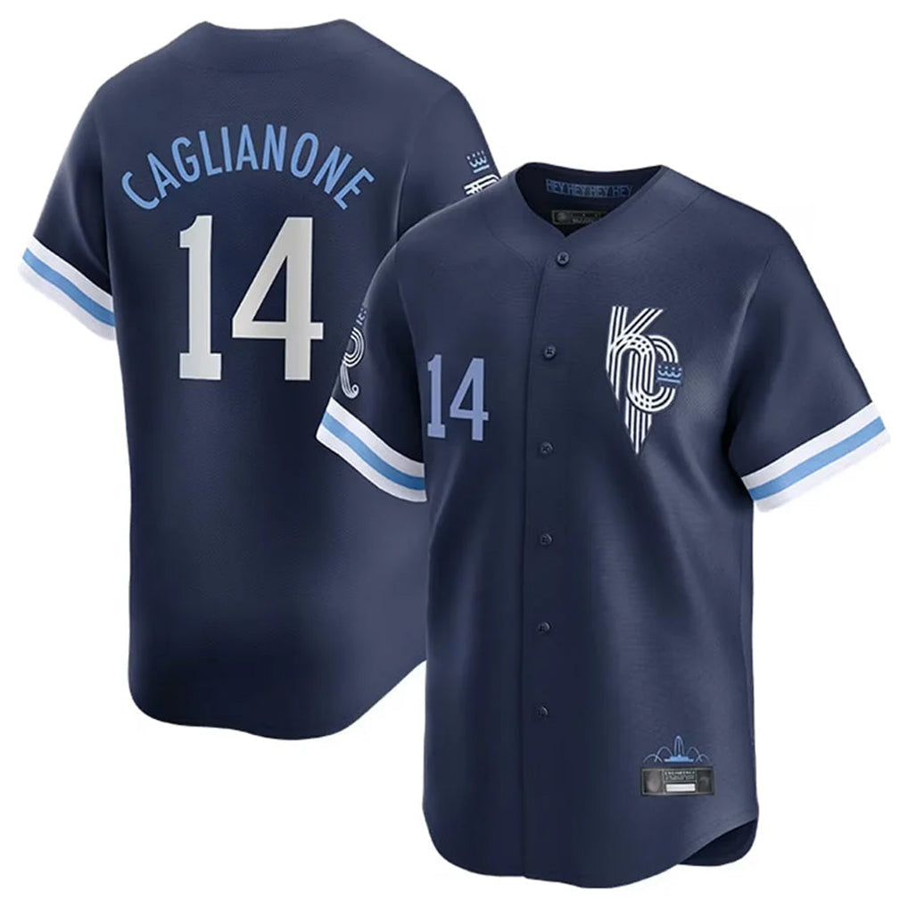 Odoa KC.Royals #14 Jac Caglianone Player Navy City Connect Limited Home Stitched Jerseys
