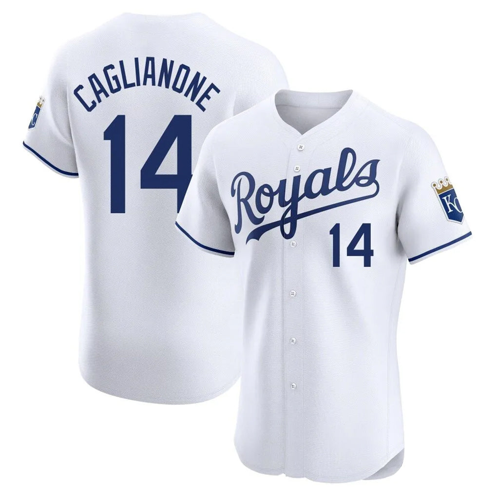 Odoa KC.Royals #14 Jac Caglianone Player White Alt Limited Elite Home Stitched Jerseys