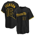 Odoa KC.Royals #16 Bo Jackson Player Black Snake Skin City Game Stitched Jerseys