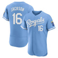 Odoa KC.Royals #16 Bo Jackson Player Light Blue Alt Limited Elite Home Stitched Jerseys