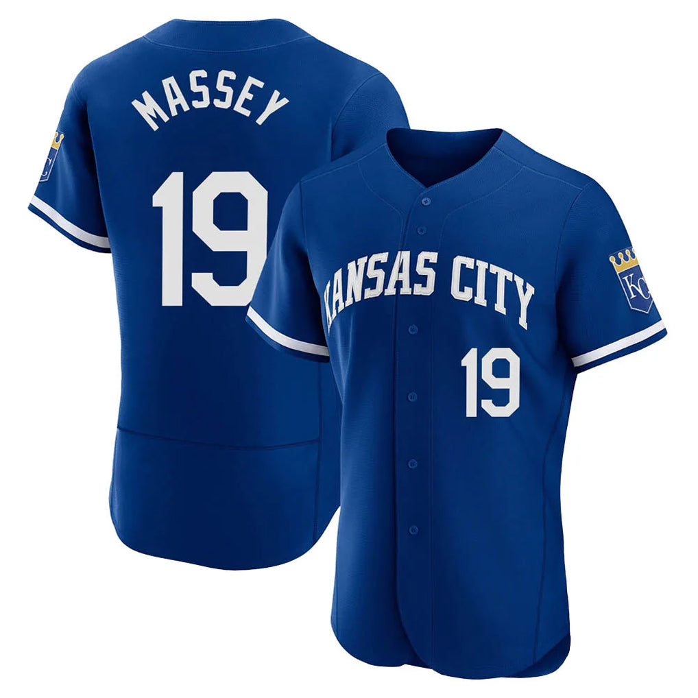 Odoa KC.Royals #19 Michael Massey Player Royal City Connect Limited Elite Home Game Stitched Jerseys