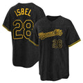 Odoa KC.Royals #28 Kyle Isbel Player Black Snake Skin City Game Stitched Jerseys