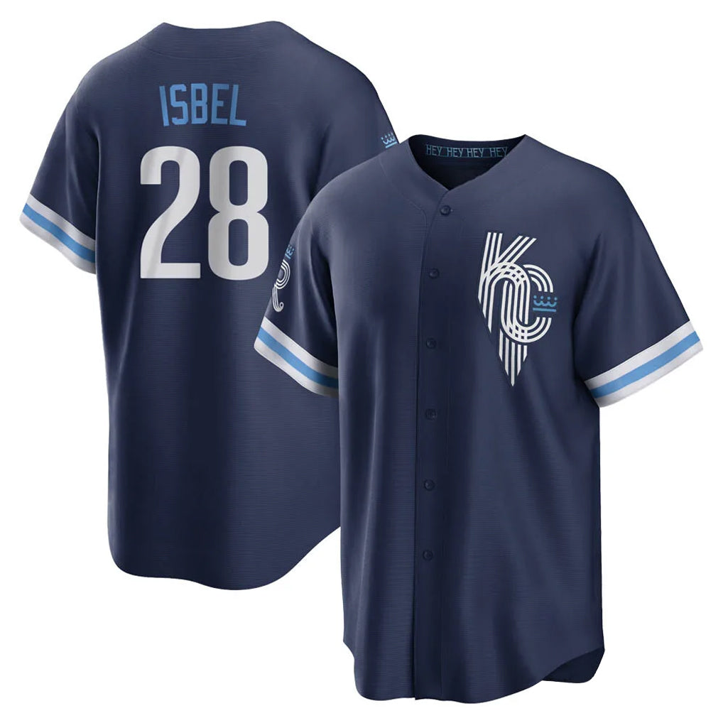 Odoa KC.Royals #28 Kyle Isbel Player Navy City Connect Home Game Stitched Jerseys
