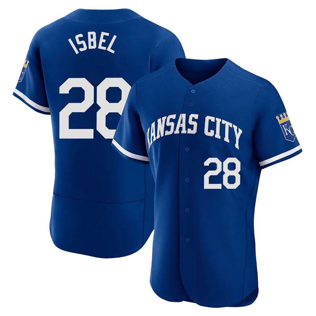 Odoa KC.Royals #28 Kyle Isbel Player Royal City Connect Limited Elite Home Game Stitched Jerseys