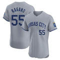 Odoa KC.Royals #55 Cole Ragans Player Gray Limited Elite Home Stitched Jerseys