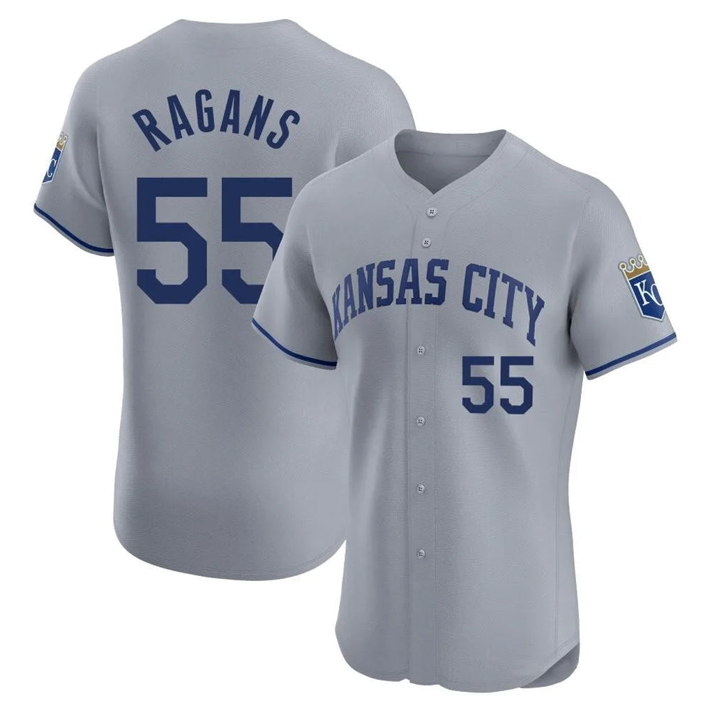 Odoa KC.Royals #55 Cole Ragans Player Gray Limited Elite Home Stitched Jerseys