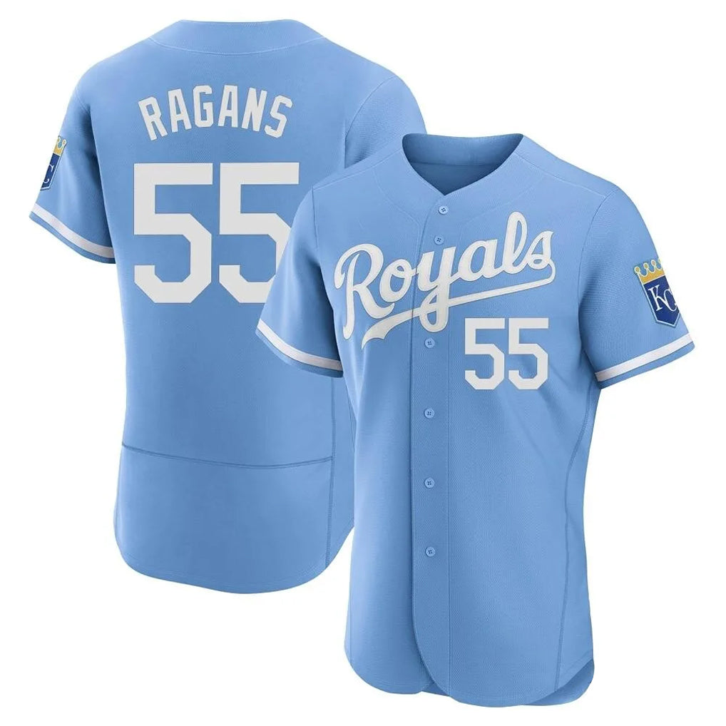 Odoa KC.Royals #55 Cole Ragans Player Light Blue Alt Limited Elite Home Stitched Jerseys