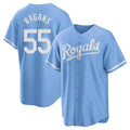 Odoa KC.Royals #55 Cole Ragans Player Light Blue Home Game Stitched Jerseys