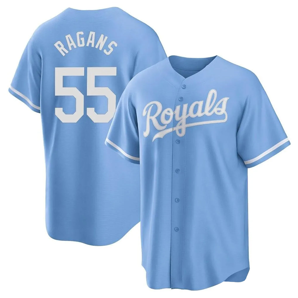 Odoa KC.Royals #55 Cole Ragans Player Light Blue Home Game Stitched Jerseys