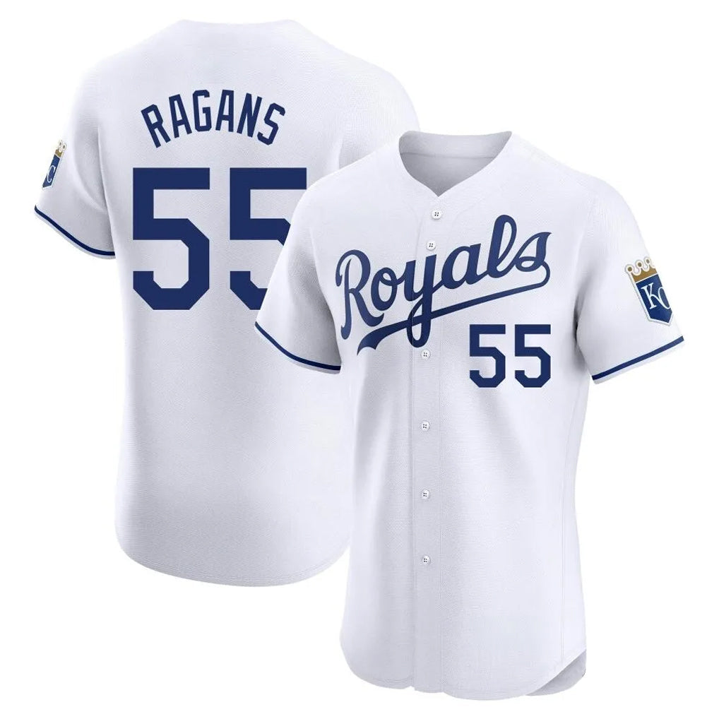 Odoa KC.Royals #55 Cole Ragans Player White Alt Limited Elite Home Stitched Jerseys