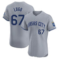 Odoa KC.Royals #67 Seth Lugo Player Gray Limited Elite Home Stitched Jerseys