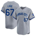 Odoa KC.Royals #67 Seth Lugo Player Gray Limited Home Stitched Jerseys