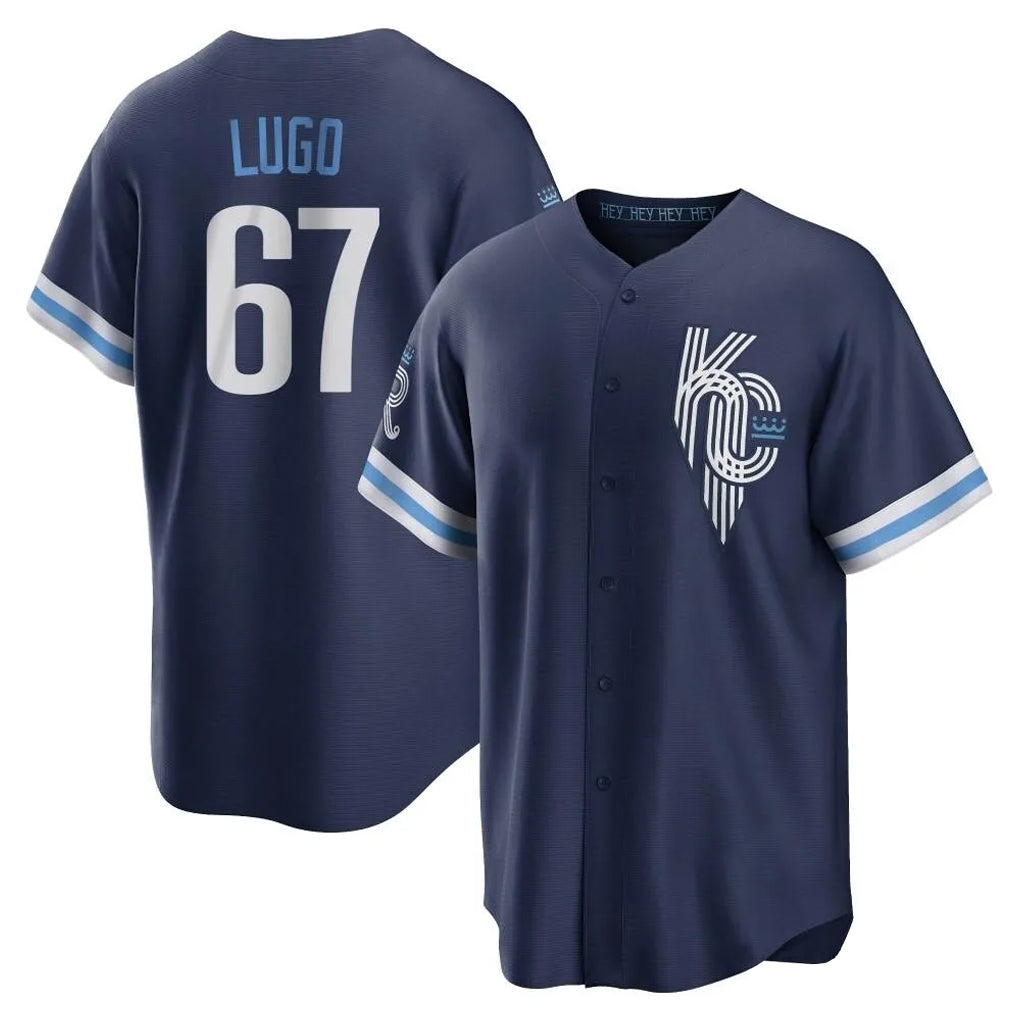 Odoa KC.Royals #67 Seth Lugo Player Navy City Connect Home Game Stitched Jerseys