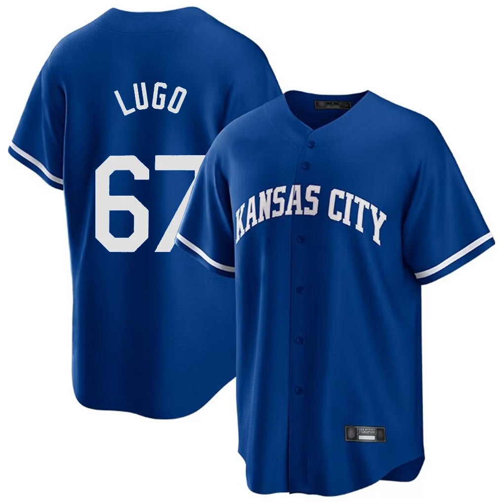 Odoa KC.Royals #67 Seth Lugo Player Royal Game Home Stitched Jerseys