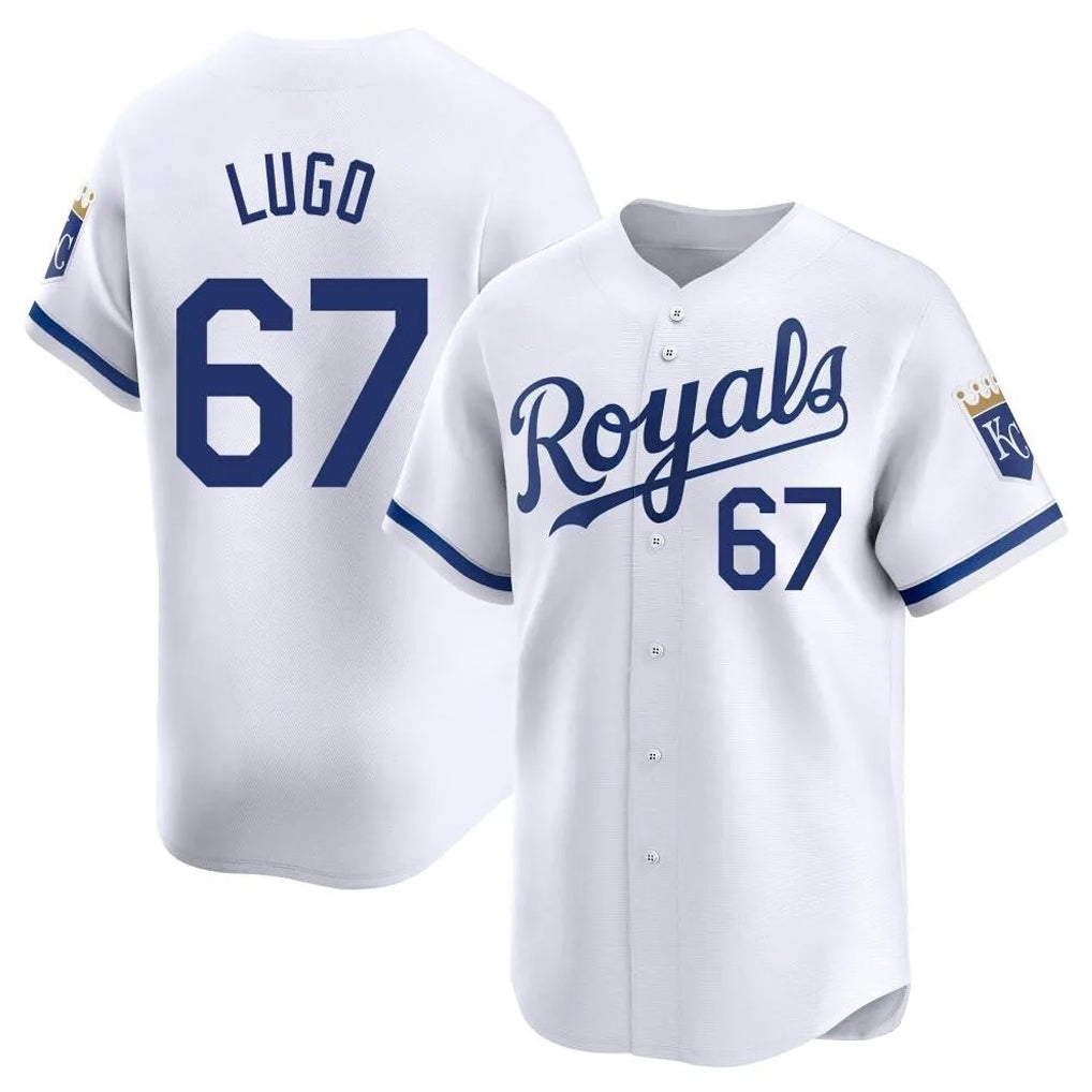 Odoa KC.Royals #67 Seth Lugo Player White Alt Limited Home Stitched Jerseys