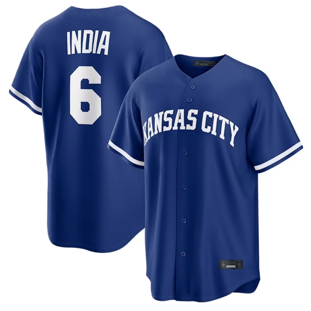 Odoa KC.Royals #6 Jonathan India Player Royal Game Home Stitched Jerseys