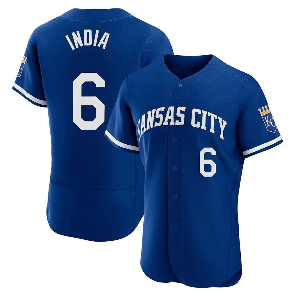 Odoa KC.Royals #6 Jonathan India Player Royal Limited Elite Home Stitched Jerseys