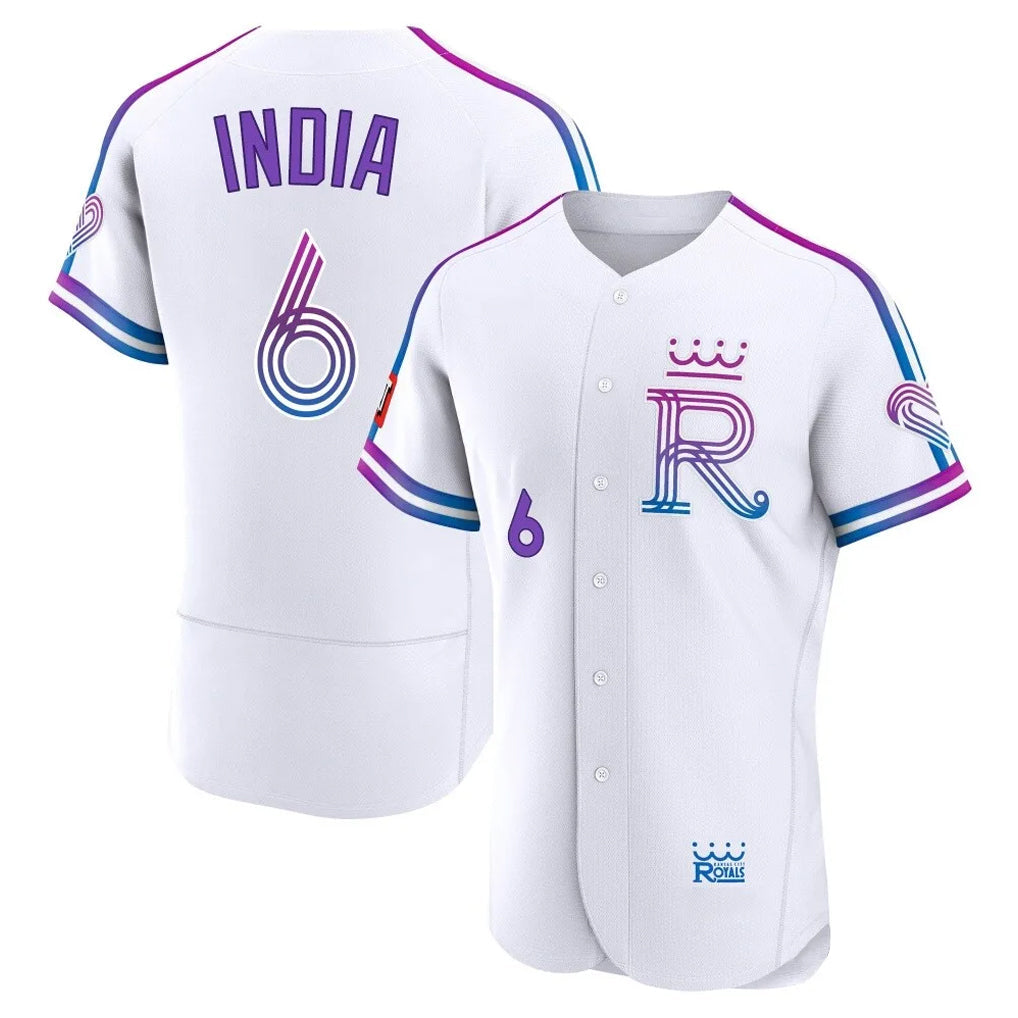 Odoa KC.Royals #6 Jonathan India Player White 2026 City Connect Limited Elite Home Stitched Jerseys